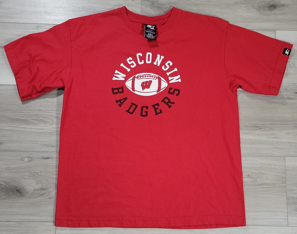 Wisconsin Badgers Football T-Shirt Women's Red Large